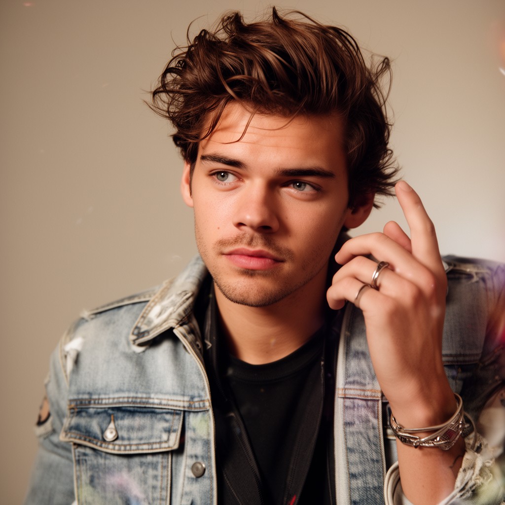 AI-generated illustration of Harry Styles