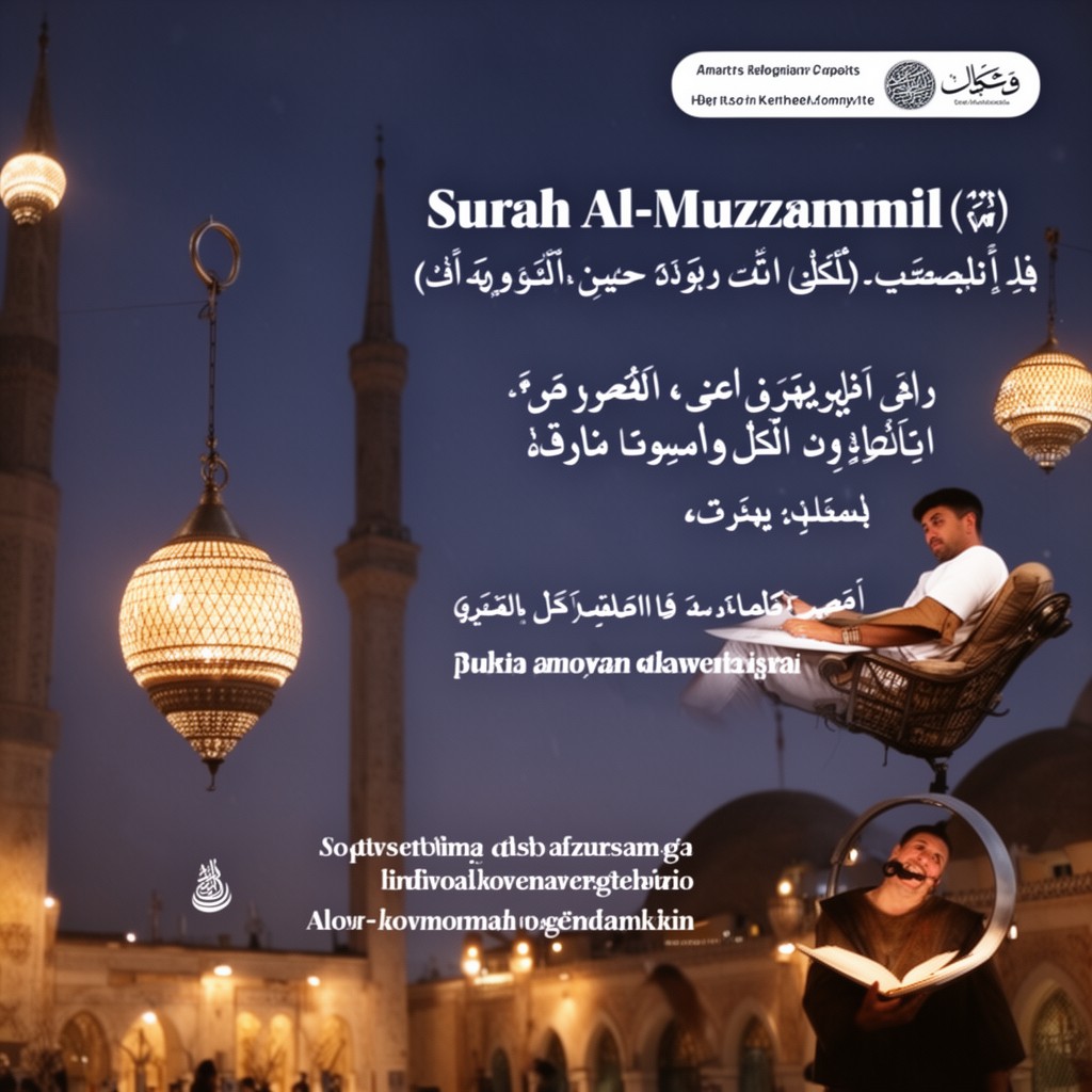 AI-generated illustration of Surah Al-Muzzammil