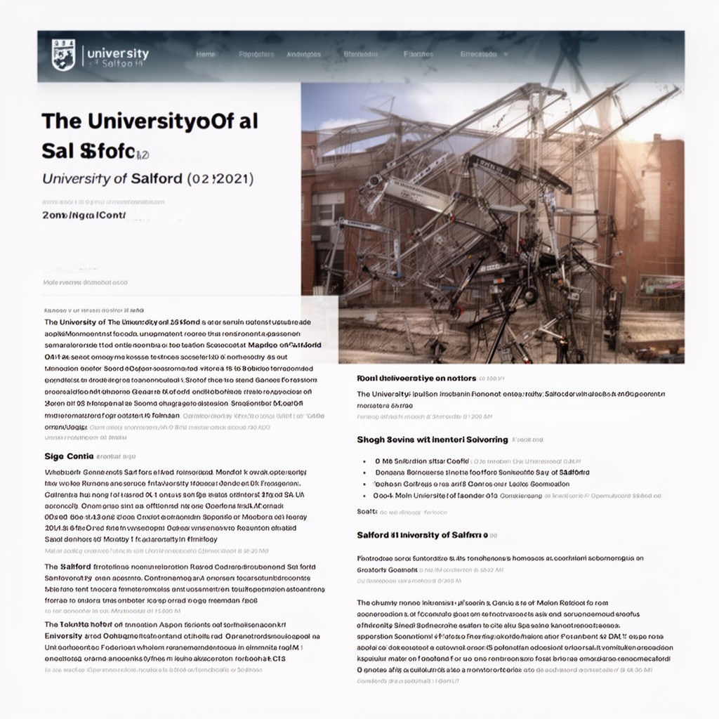 AI-generated illustration of University of Salford