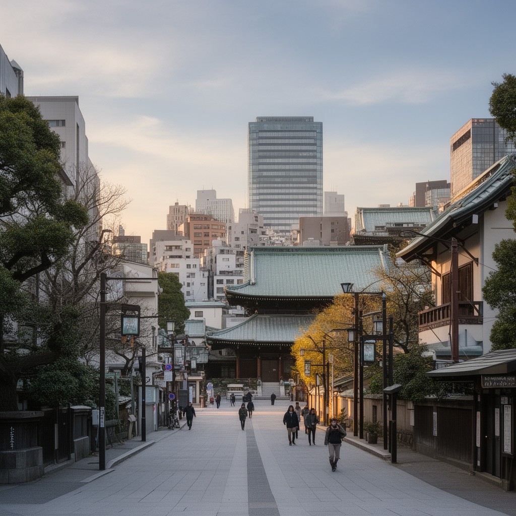 AI-generated illustration of Bunkyō, Tokyo, Japan