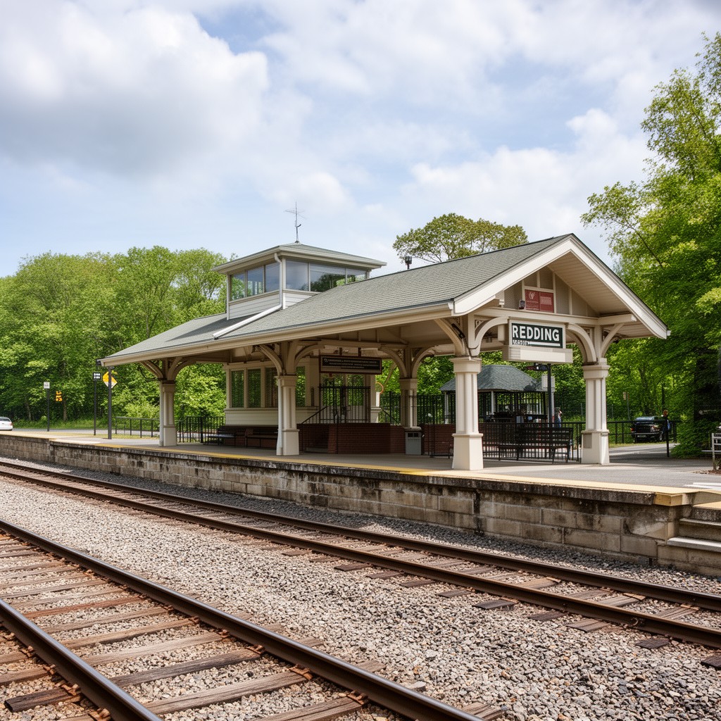 AI-generated illustration of Redding station