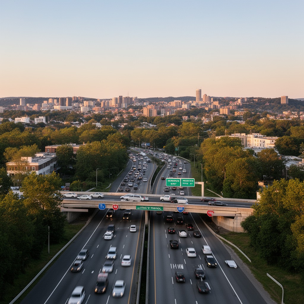 AI-generated illustration of Interstate 495