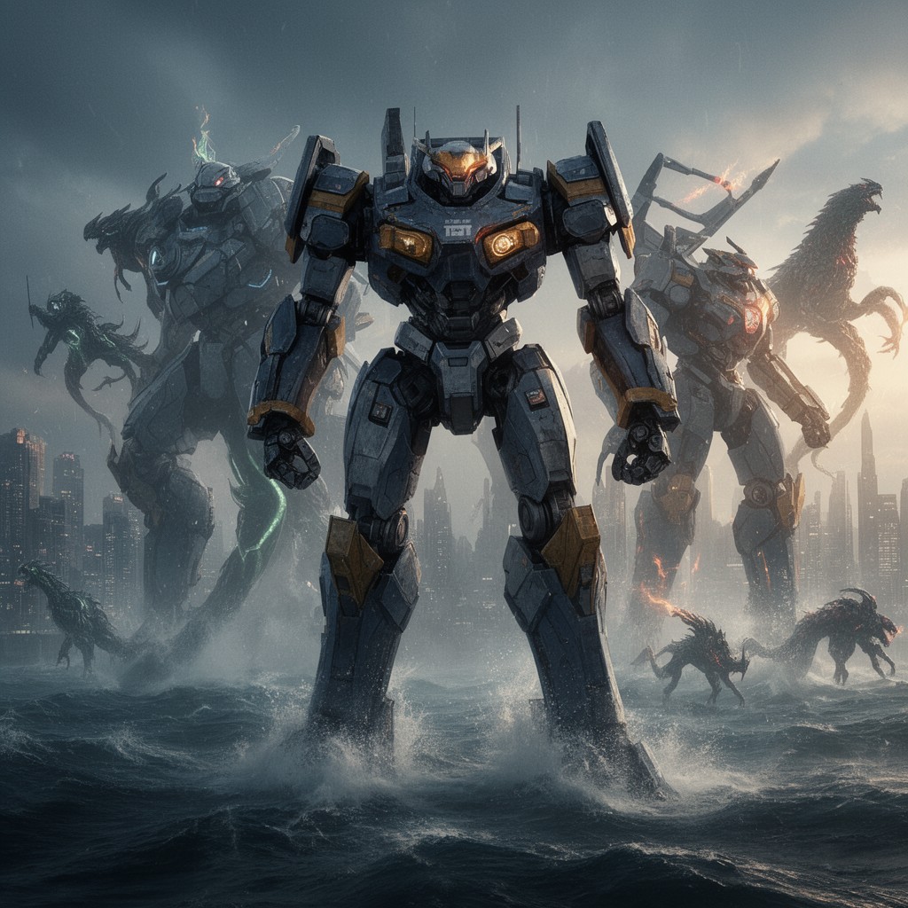 AI-generated illustration of Pacific Rim