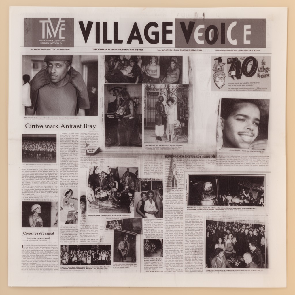 AI-generated illustration of The Village Voice