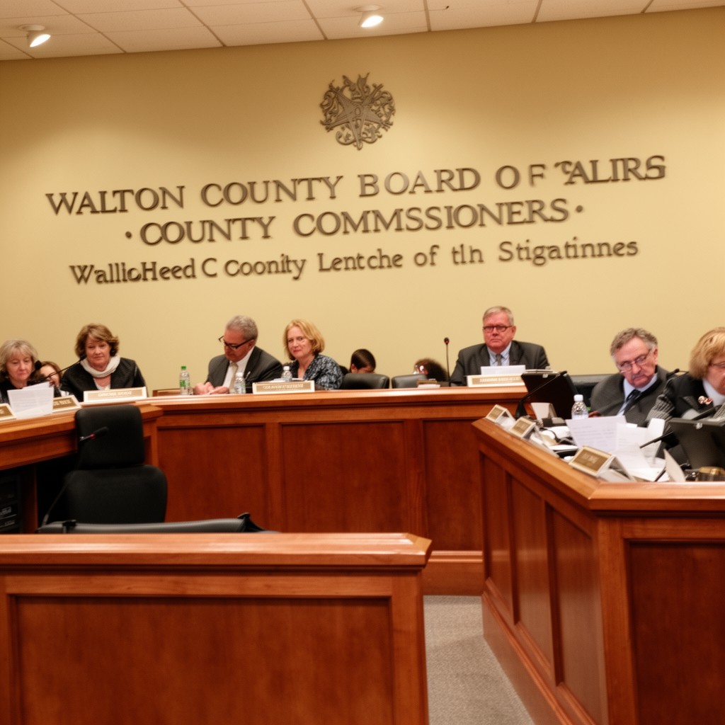 AI-generated illustration of Walton County Board of County Commissioners