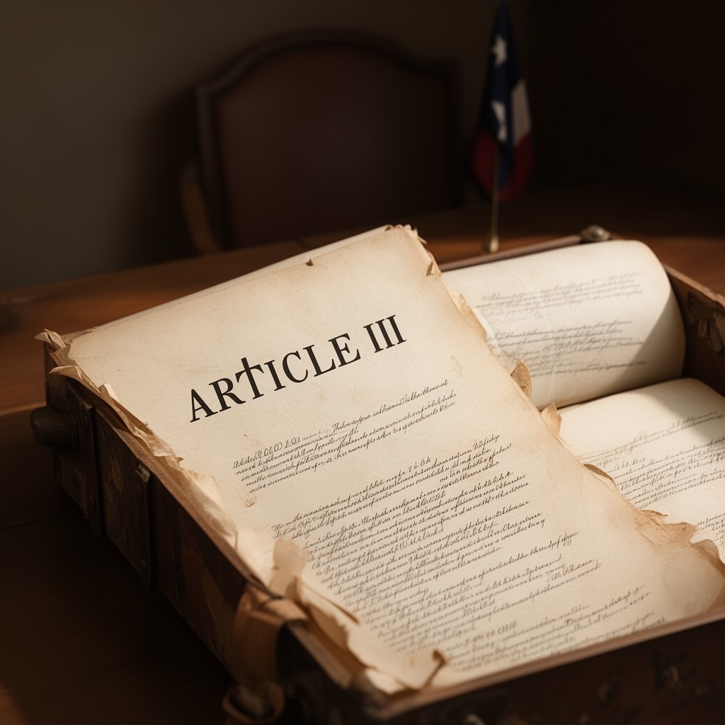 AI-generated illustration of Article III