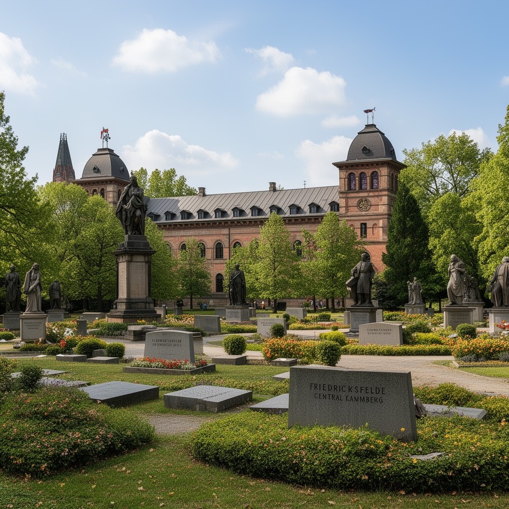 AI-generated illustration of Friedrichsfelde Central Cemetery