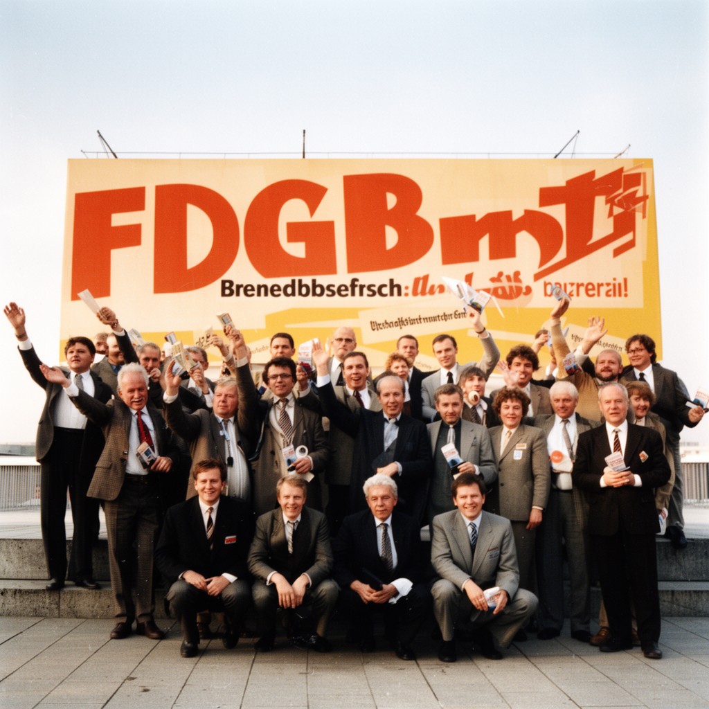 AI-generated illustration of FDGB (Free German Trade Union Federation)