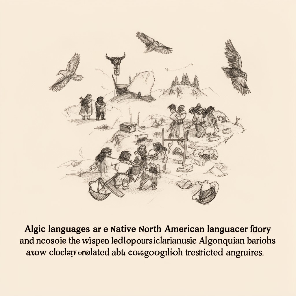 AI-generated illustration of Algic languages