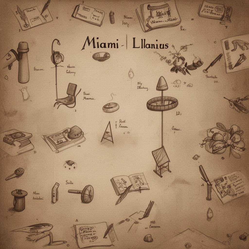 AI-generated illustration of Miami-Illinois language