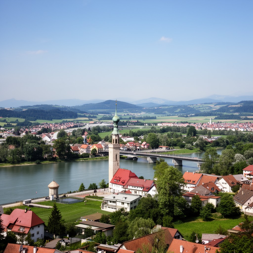 AI-generated illustration of Simbach am Inn