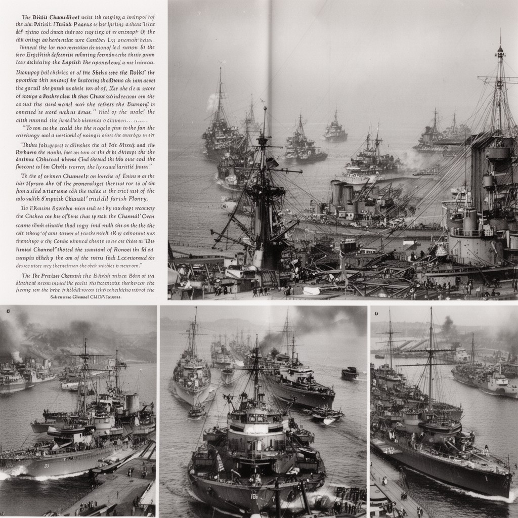 AI-generated illustration of British Channel Fleet
