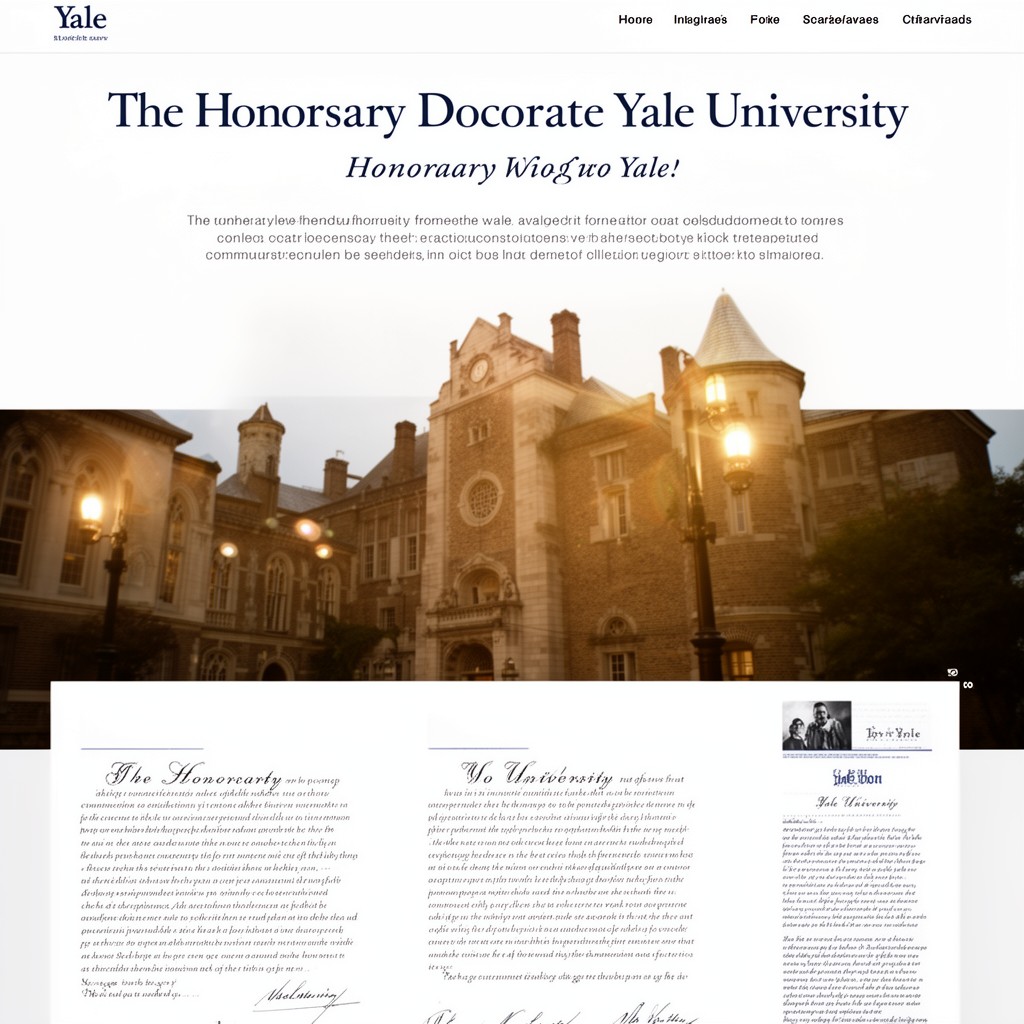 AI-generated illustration of Honorary Doctorate from Yale University
