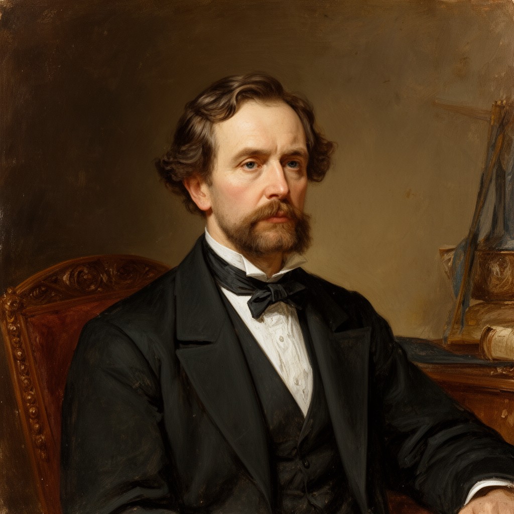 AI-generated illustration of Robert Browning