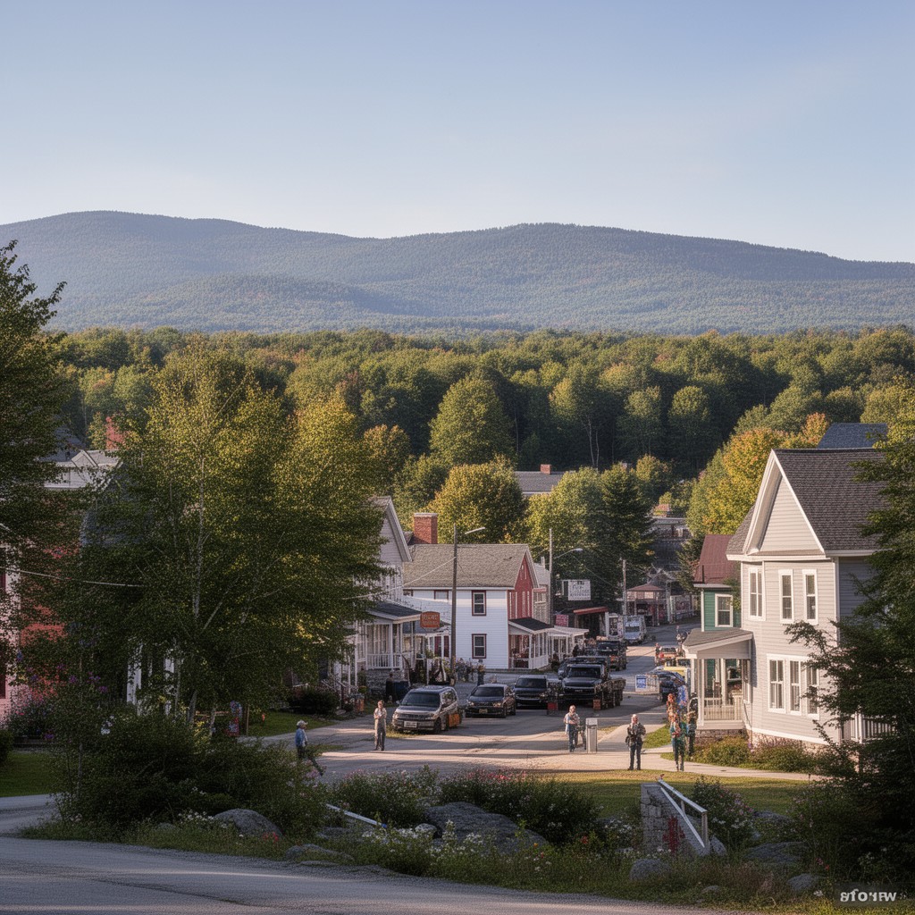 AI-generated illustration of Kingfield, Maine