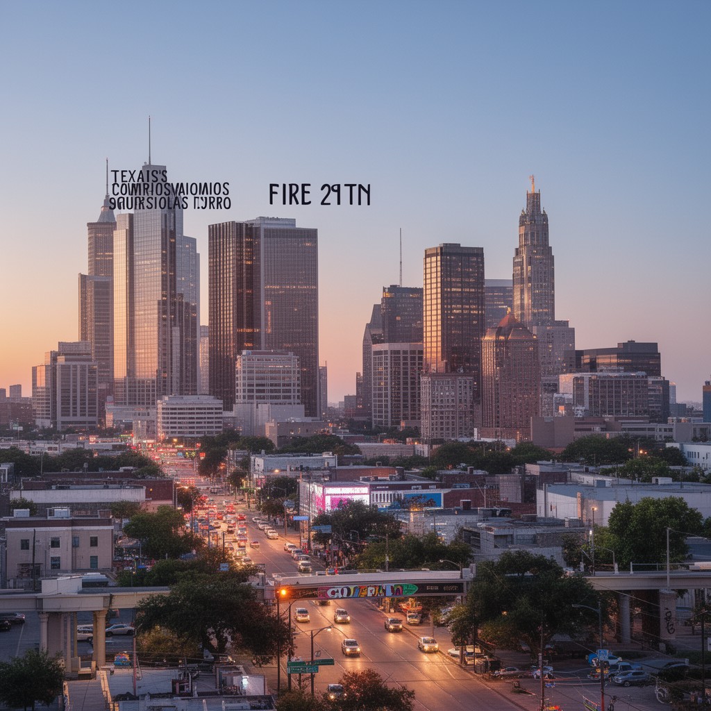 AI-generated illustration of Texas's 29th congressional district
