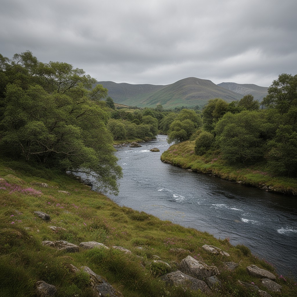AI-generated illustration of River Dwyryd