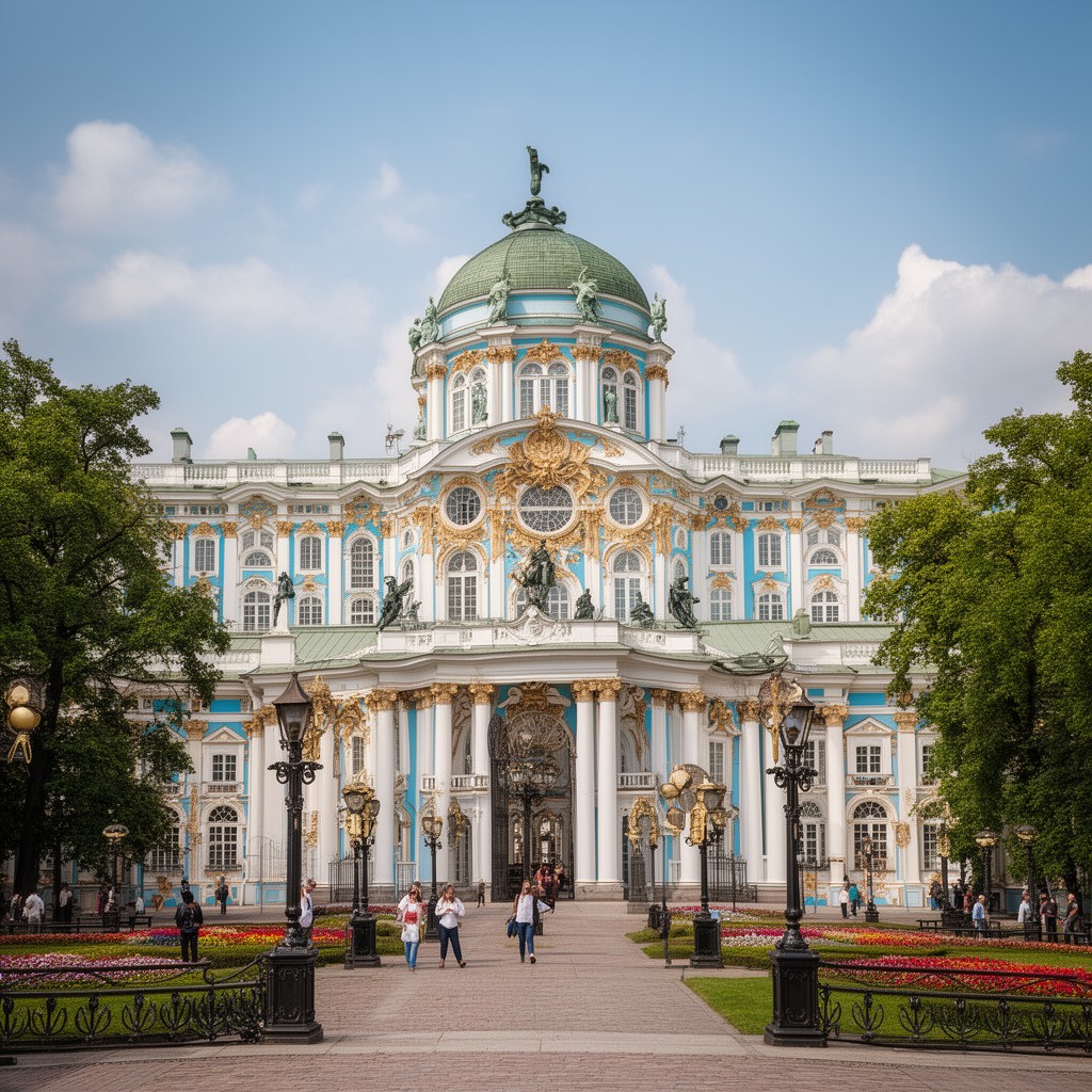 AI-generated illustration of Pushkin, Saint Petersburg