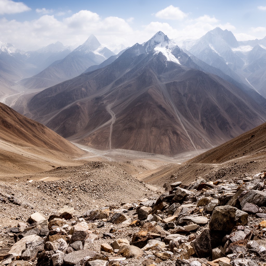 AI-generated illustration of Karakoram Pass