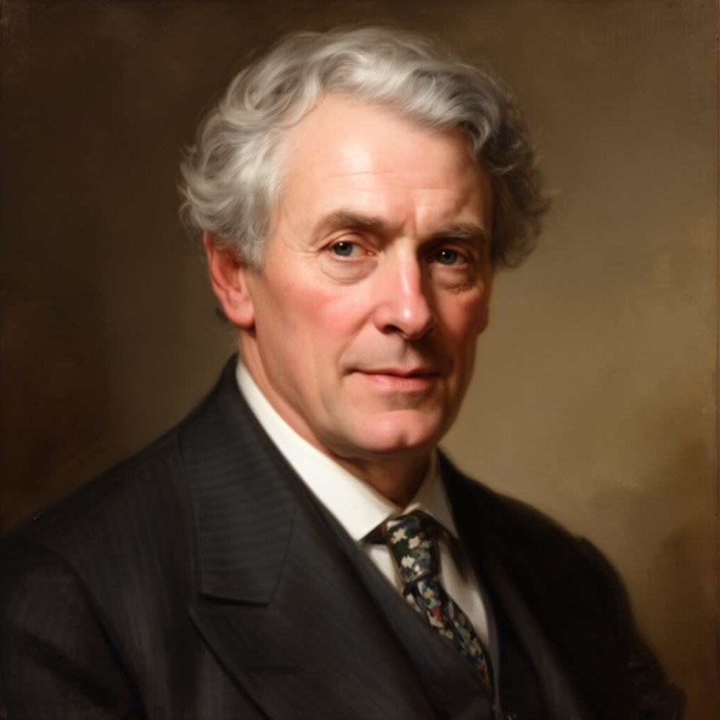 AI-generated illustration of Conrad Russell, 5th Earl Russell