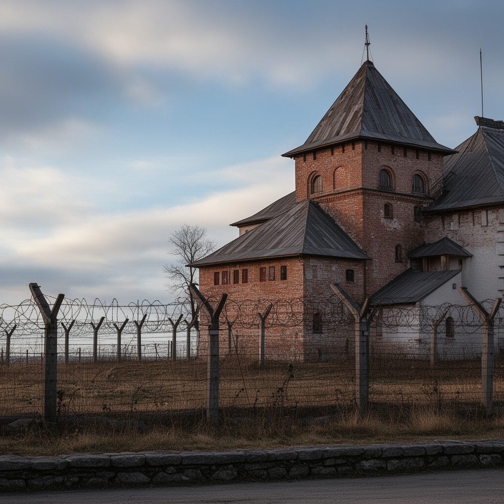 AI-generated illustration of Solovki prison camp