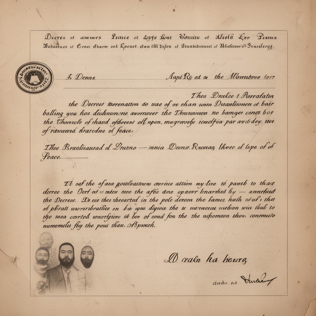 AI-generated illustration of Decree on Peace