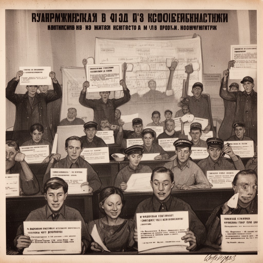 AI-generated illustration of 1937 Soviet legislative election