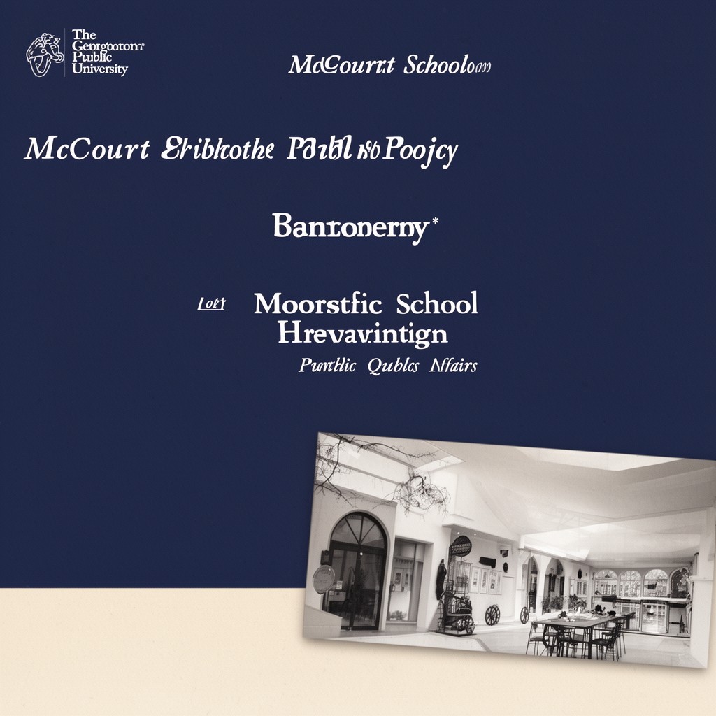 AI-generated illustration of McCourt School of Public Policy