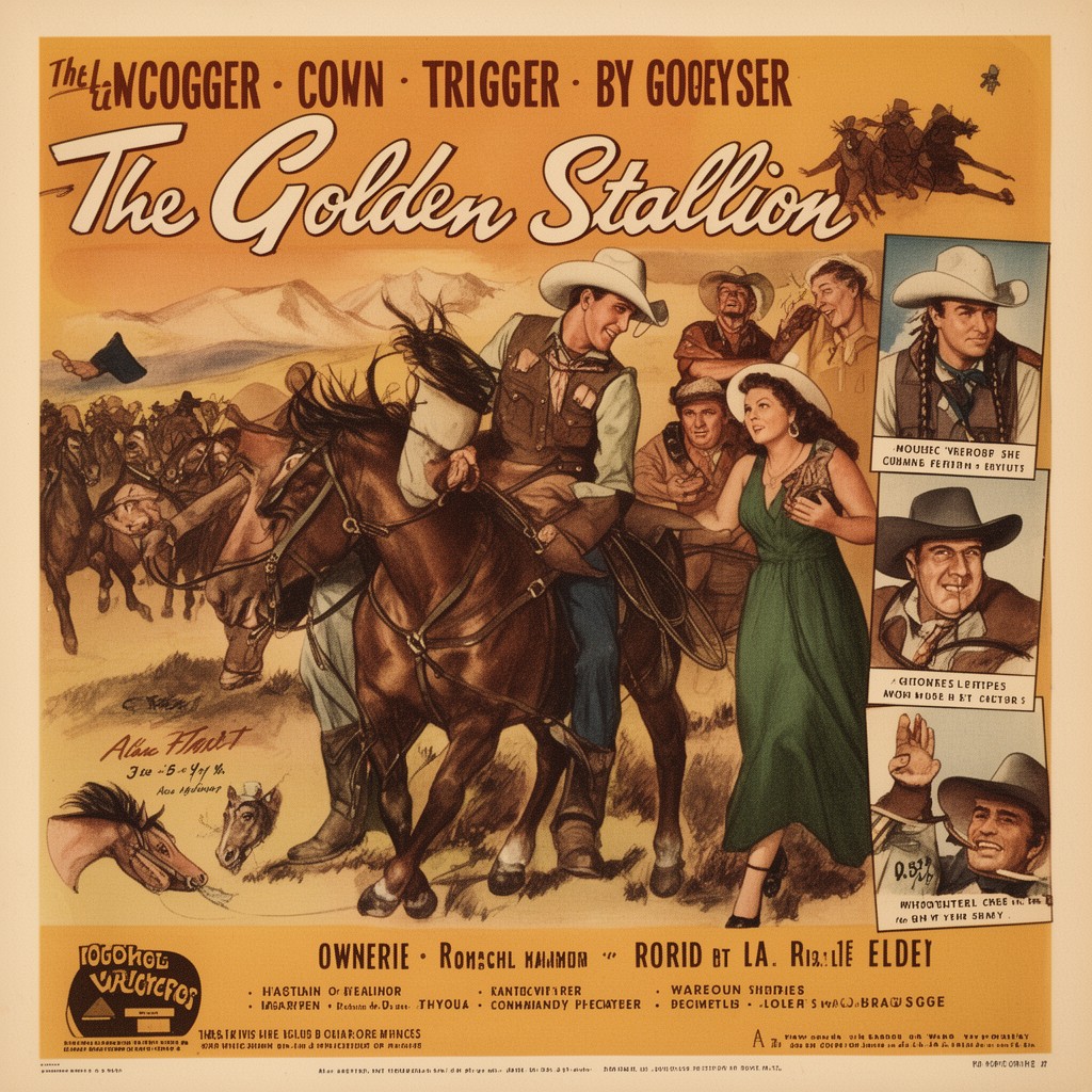 AI-generated illustration of The Golden Stallion