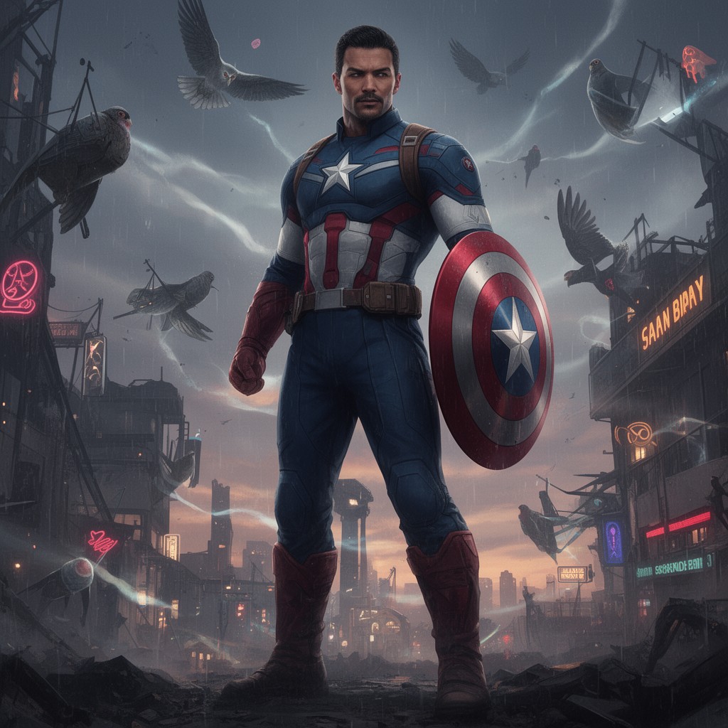 AI-generated illustration of Sam Wilson