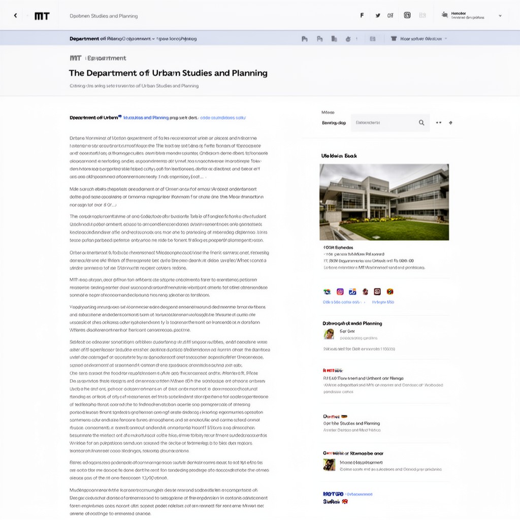 AI-generated illustration of Department of Urban Studies and Planning at MIT
