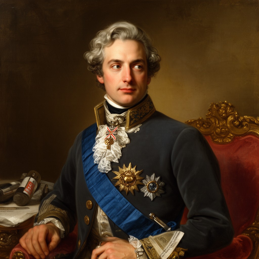 AI-generated illustration of King Gustav III of Sweden