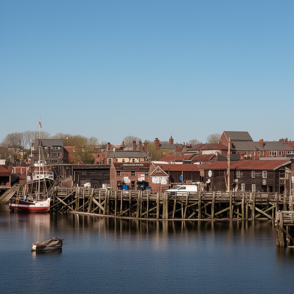 AI-generated illustration of Derby Wharf