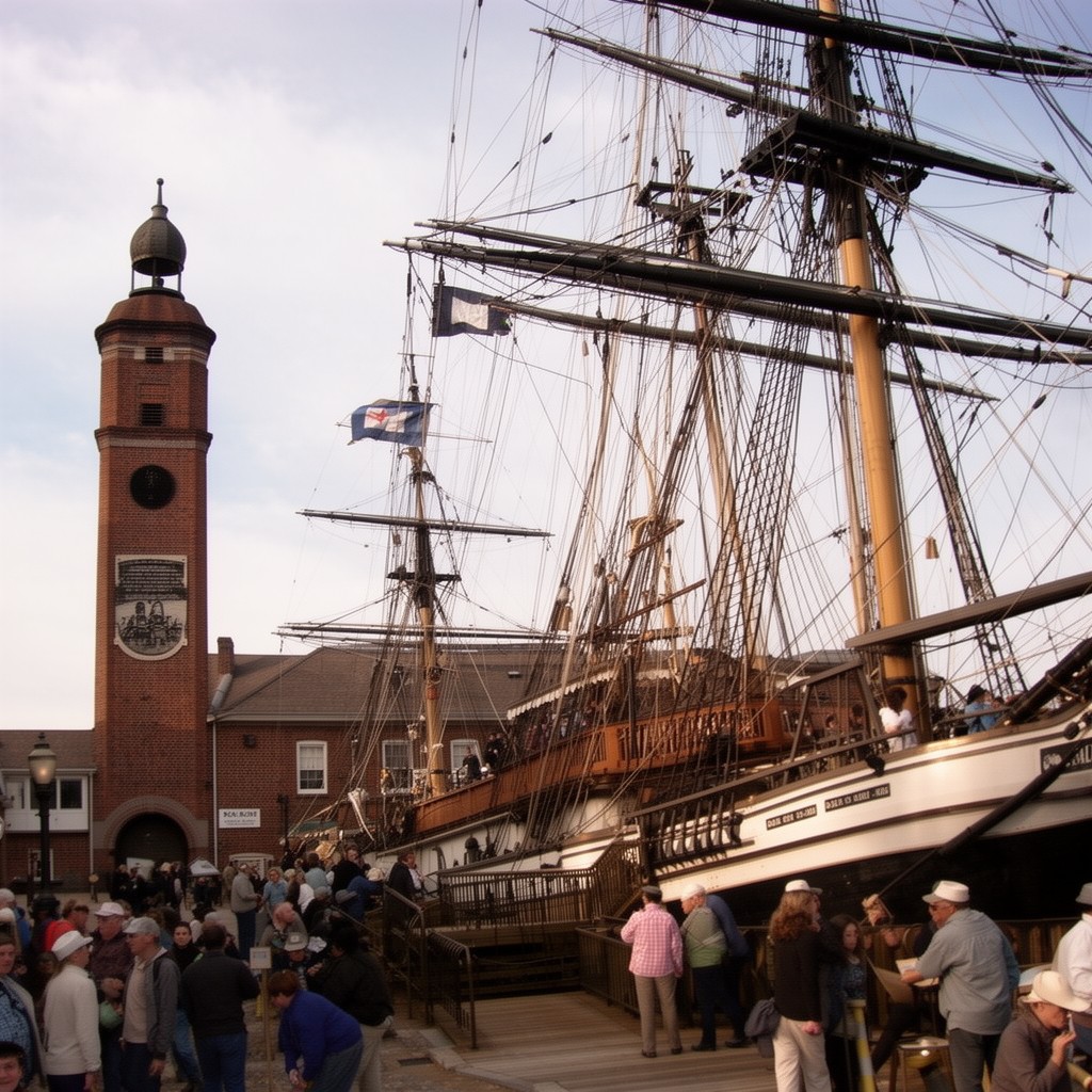 AI-generated illustration of Friendship of Salem (replica East Indiaman)