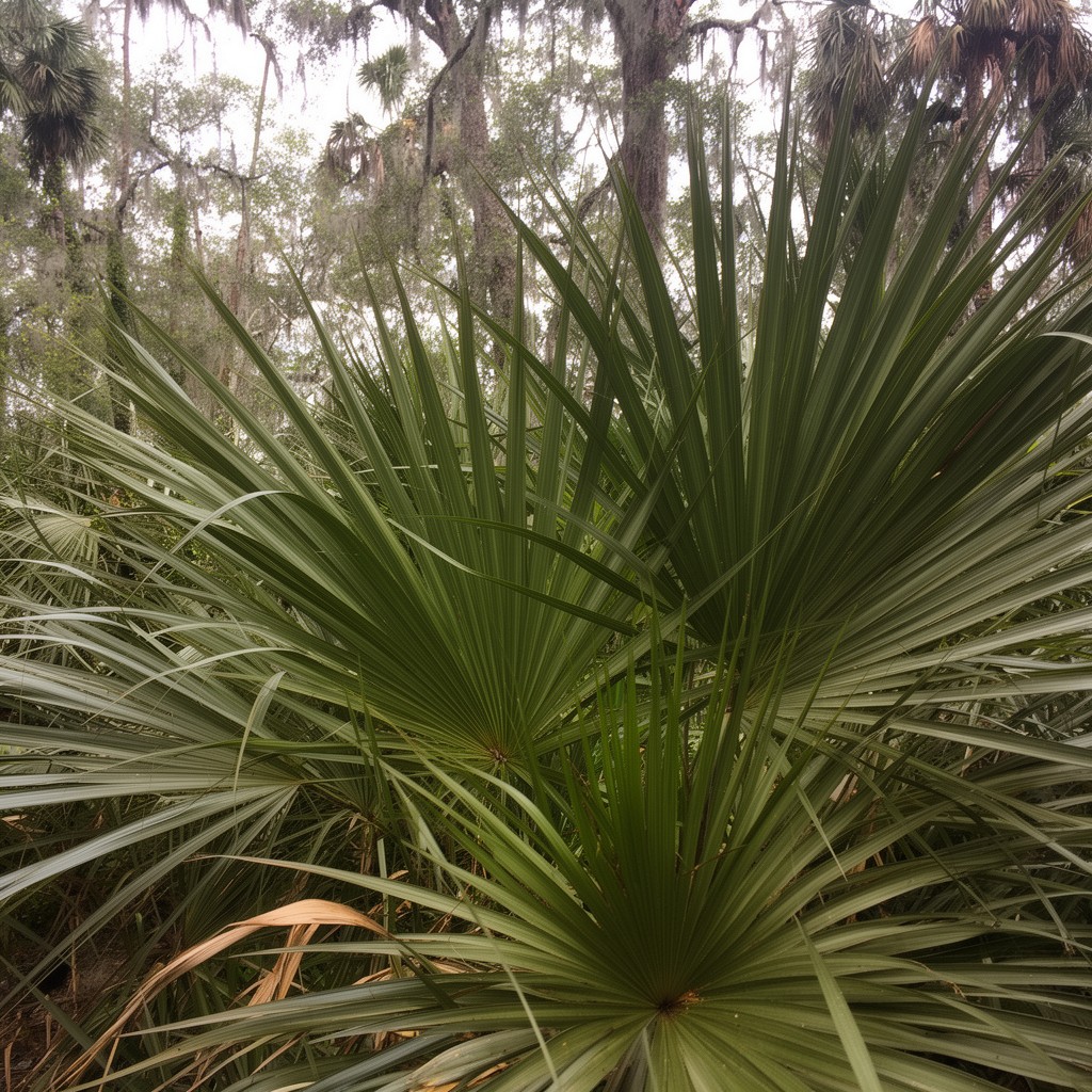 AI-generated illustration of Palmetto Leaves