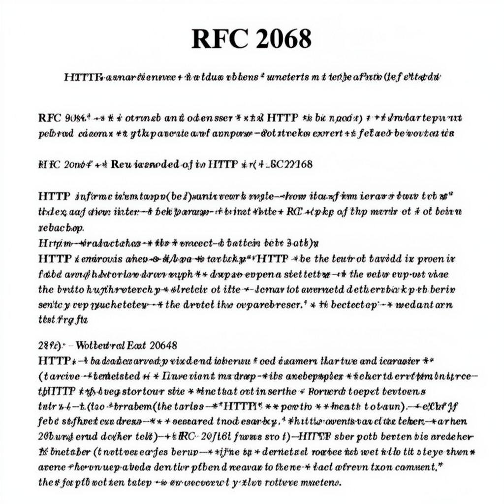 AI-generated illustration of RFC 2068