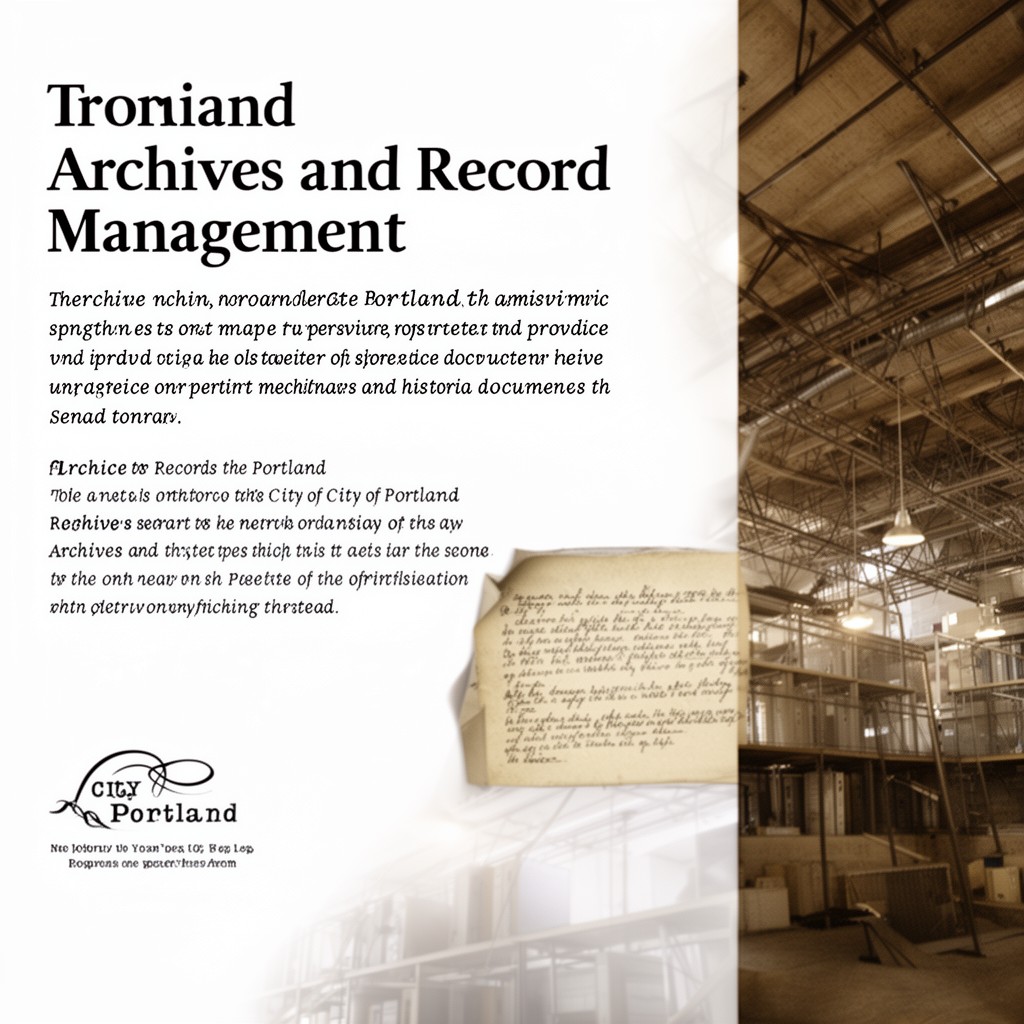 AI-generated illustration of Archives and Records Management