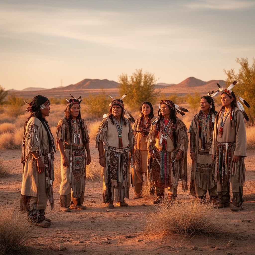 AI-generated illustration of Mojave people
