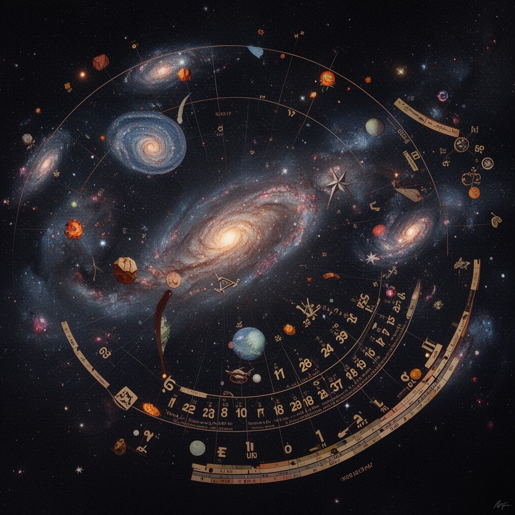 AI-generated illustration of Cosmic Calendar