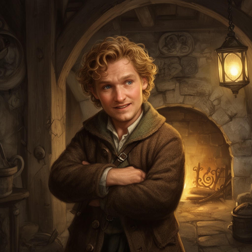 AI-generated illustration of Bilbo Baggins