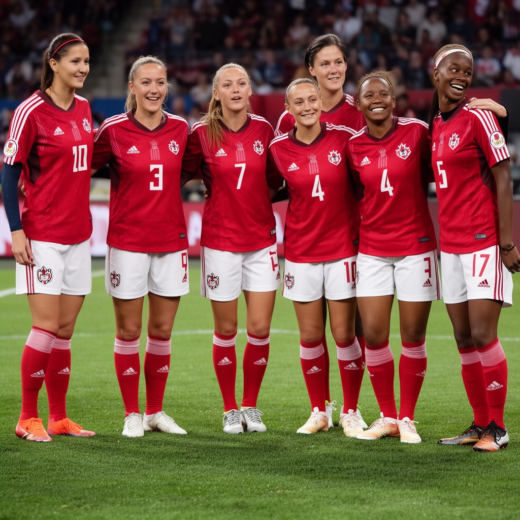 AI-generated illustration of Canada women's national soccer team