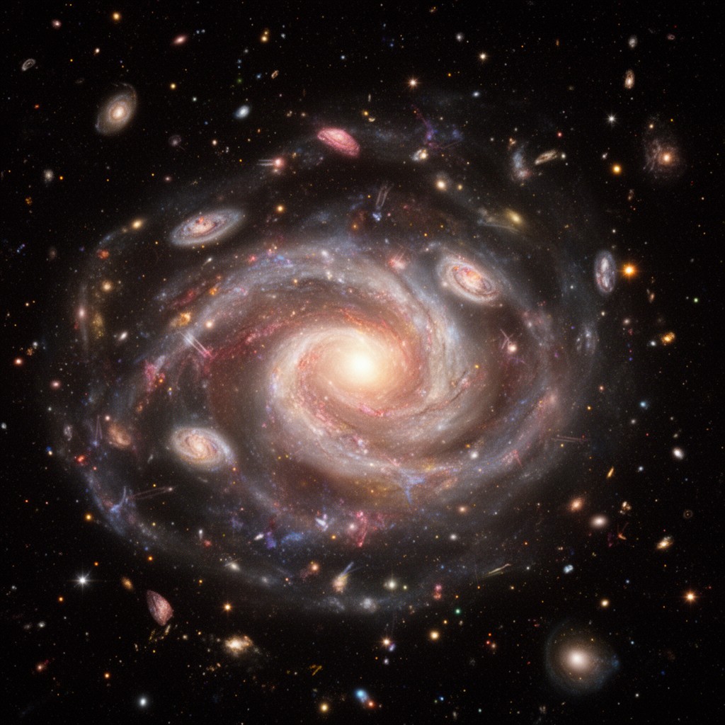 AI-generated illustration of SMACS 0723 galaxy cluster