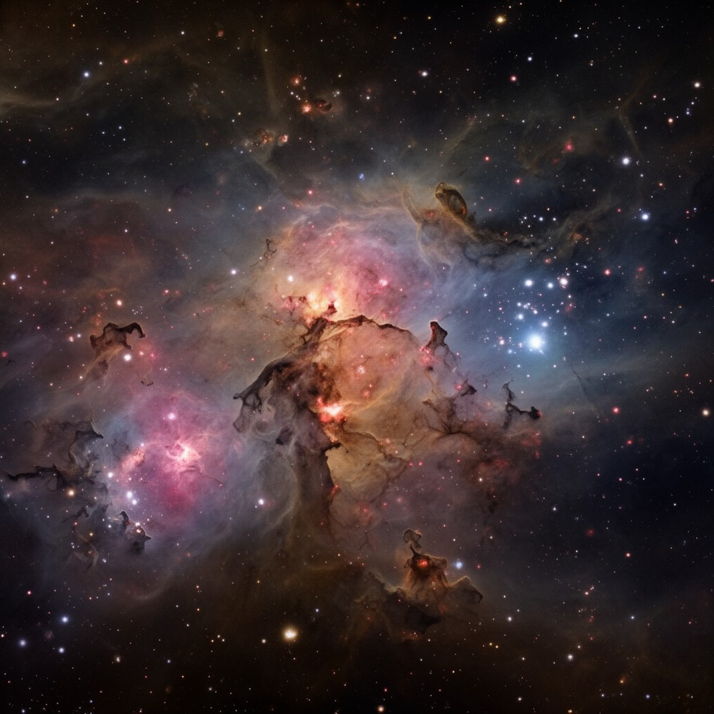 AI-generated illustration of Carina Nebula