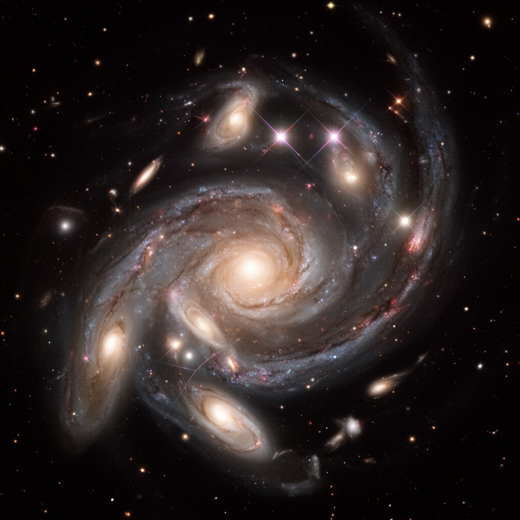AI-generated illustration of Stephan's Quintet
