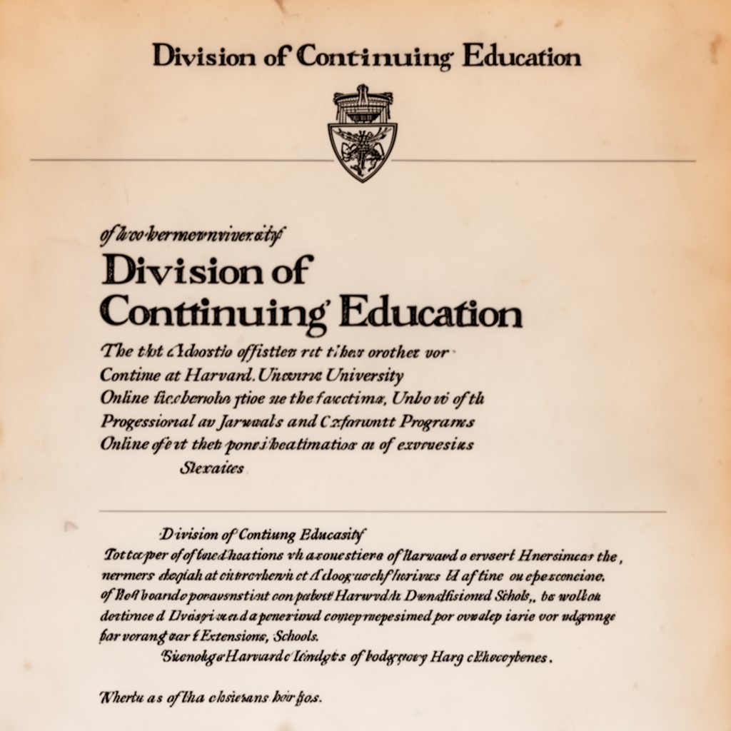 AI-generated illustration of Division of Continuing Education, Harvard University
