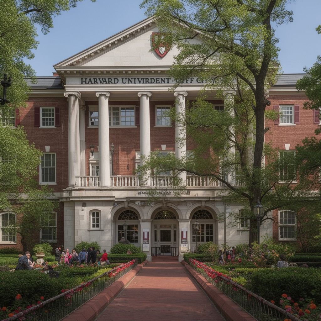 AI-generated illustration of Harvard University Development Office