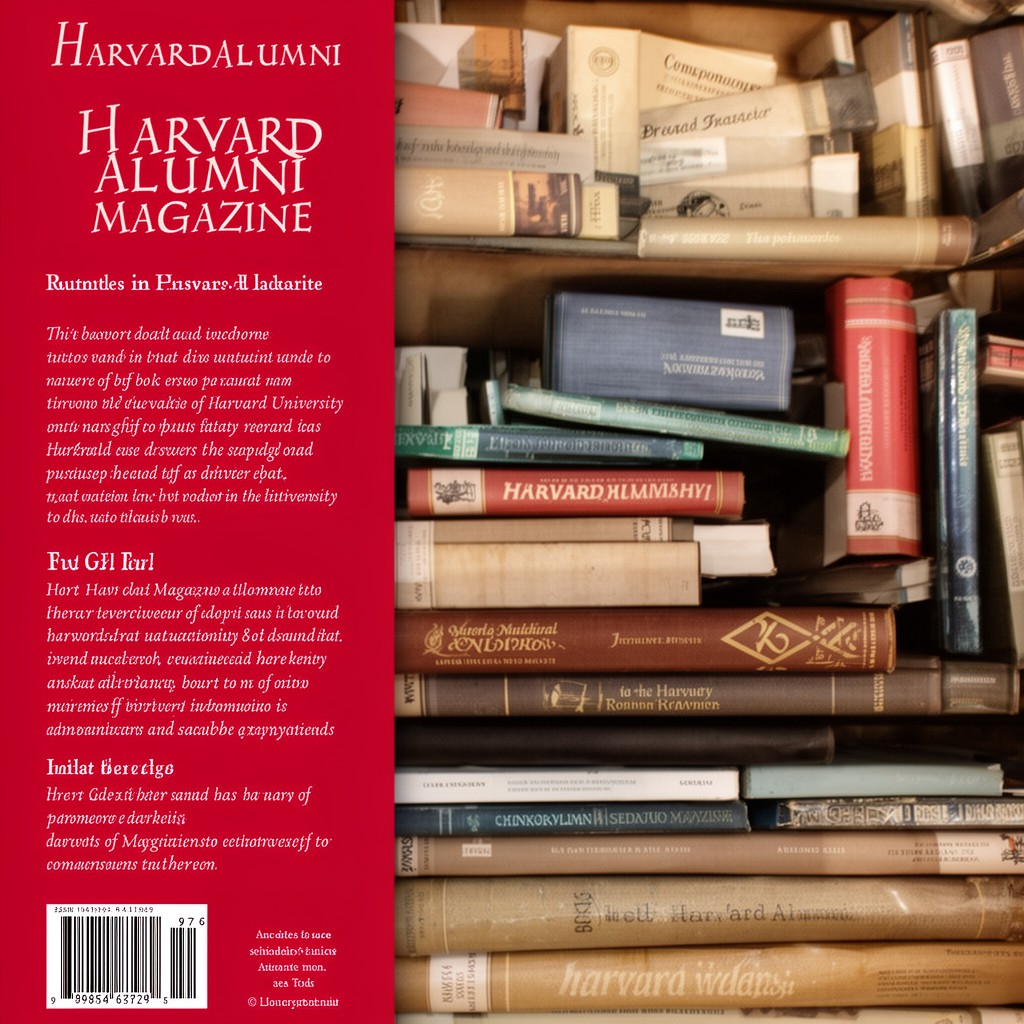 AI-generated illustration of Harvard Alumni Magazine