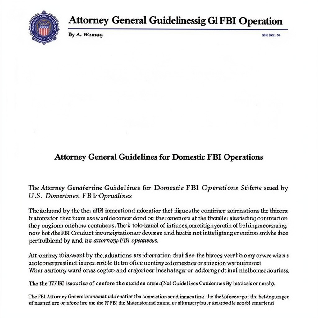 AI-generated illustration of Attorney General Guidelines for Domestic FBI Operations