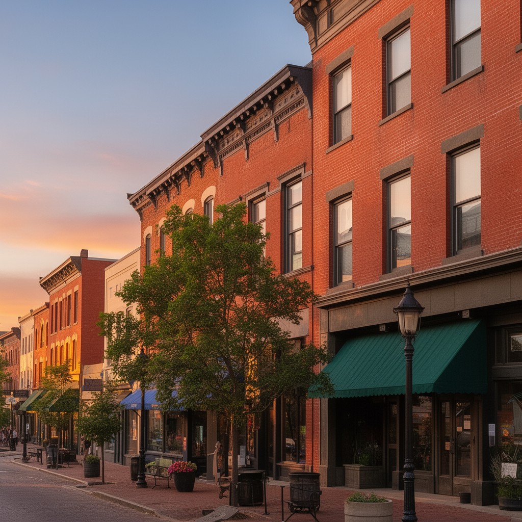 AI-generated illustration of Central Troy Historic District