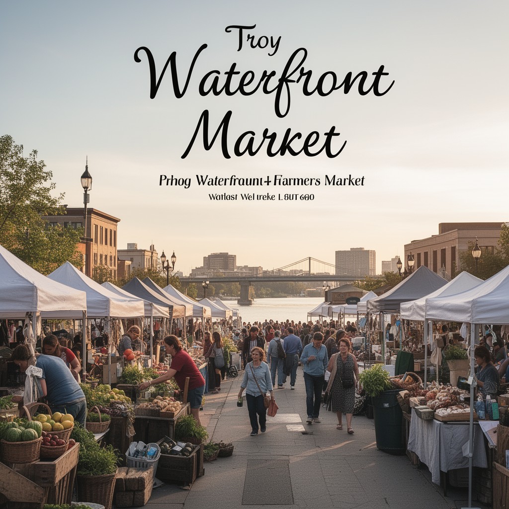 AI-generated illustration of Troy Waterfront Farmers Market